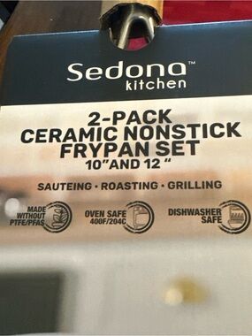Ceramic Nonstick Frypan Set -green  (2-Pack)